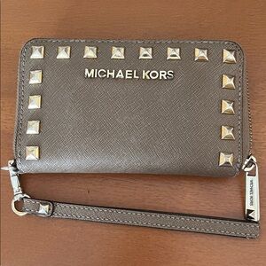 Michael Kors Gold Studded Wristlet